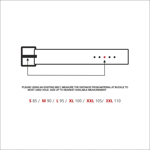 KRYSL GOODS BELT RIVETED -V/BLACK