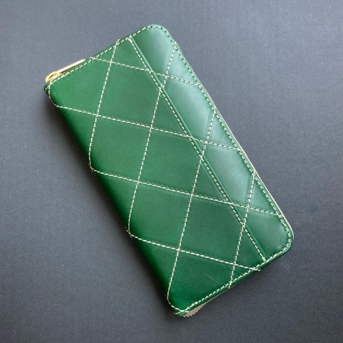 KRYSL GOODS BUTTERO LEATHER Zip Around Wallet GREEN