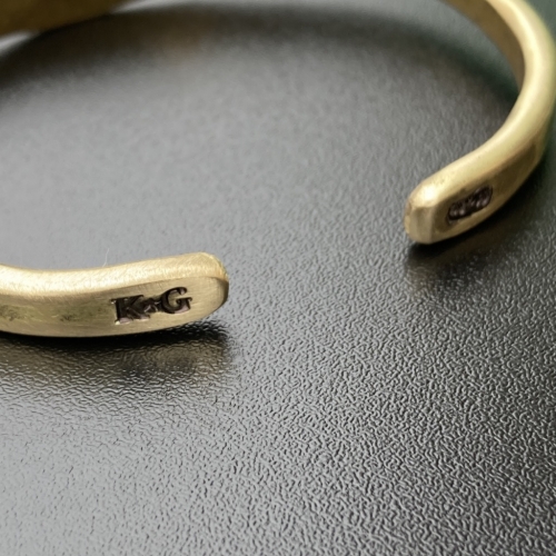 KRYSL GOODS HAMMERED BRASS CUFF BRACELET No.45