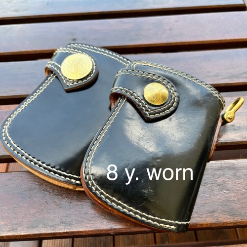 KRYSL GOODS HANDMADE WALLET VZ.47 Horween Shell Cordovan®  BLACK