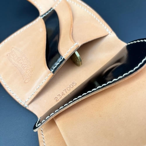 KRYSL GOODS HANDMADE WALLET VZ.47 Horween Shell Cordovan®  BLACK