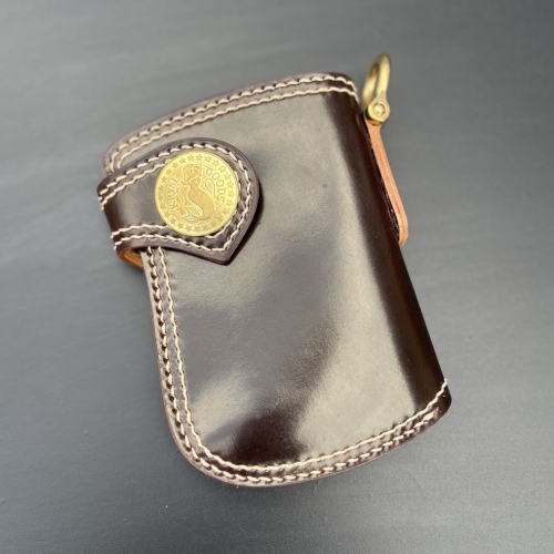 KRYSL GOODS HANDMADE WALLET VZ.47 Horween Shell Cordovan®  OXBLOOD