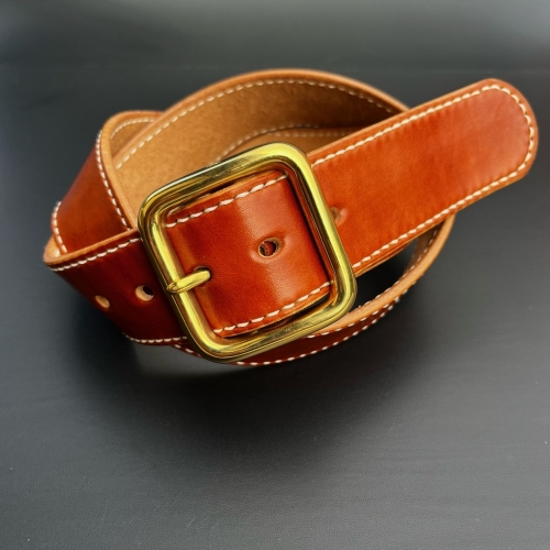 KRYSL GOODS HORSE HIDE HANDMADE BELT VZ.20-H/SADDLE TAN