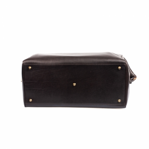 KRYSL GOODS LEATHER DUFFLE BAG DARK BROWN