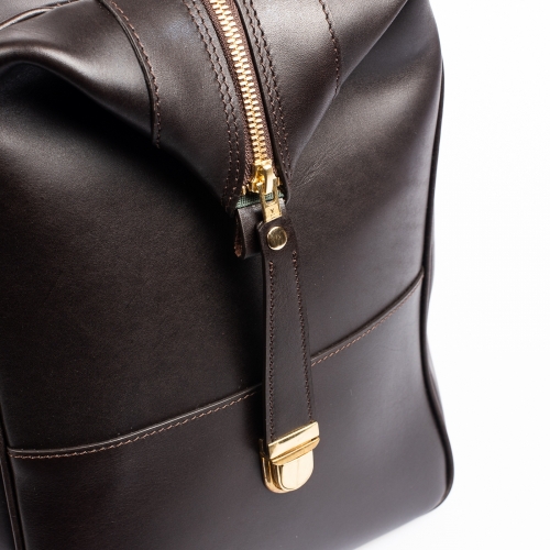 KRYSL GOODS LEATHER DUFFLE BAG DARK BROWN