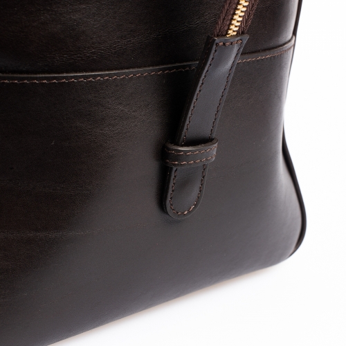 KRYSL GOODS LEATHER DUFFLE BAG DARK BROWN