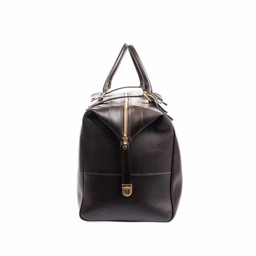 KRYSL GOODS LEATHER DUFFLE BAG DARK BROWN