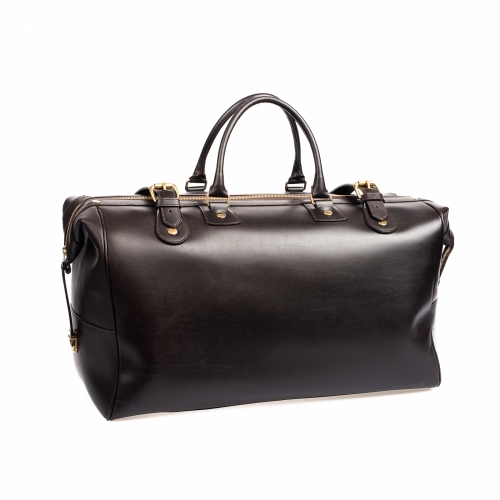KRYSL GOODS LEATHER DUFFLE BAG DARK BROWN